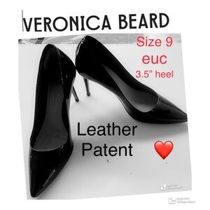 👠 $350 VERONICA BEARD, leather patent Heels ⭐️